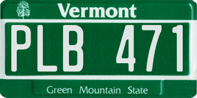 VT license plate PLB471