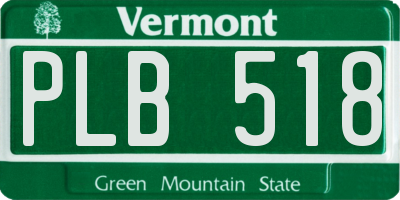 VT license plate PLB518