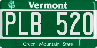 VT license plate PLB520