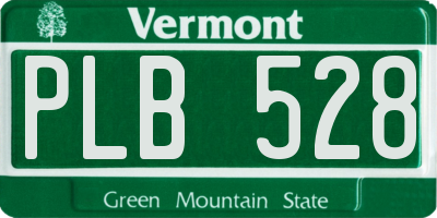VT license plate PLB528