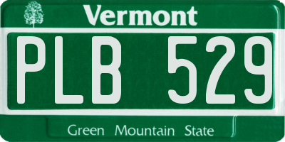 VT license plate PLB529