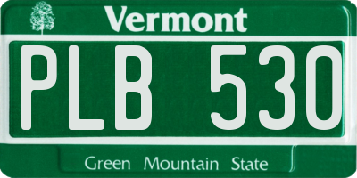 VT license plate PLB530