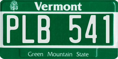 VT license plate PLB541