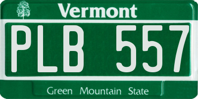 VT license plate PLB557