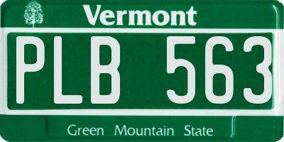VT license plate PLB563