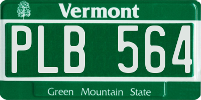 VT license plate PLB564