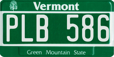VT license plate PLB586