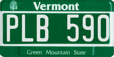 VT license plate PLB590
