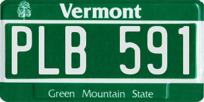 VT license plate PLB591