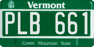 VT license plate PLB661