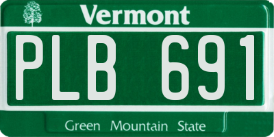 VT license plate PLB691