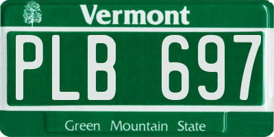 VT license plate PLB697