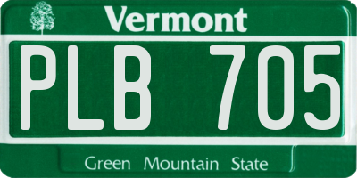 VT license plate PLB705