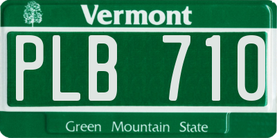VT license plate PLB710