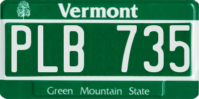 VT license plate PLB735