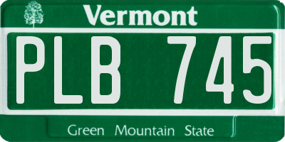 VT license plate PLB745
