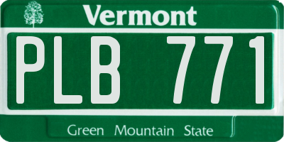 VT license plate PLB771