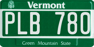 VT license plate PLB780