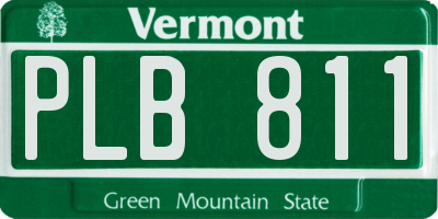 VT license plate PLB811