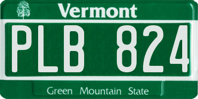 VT license plate PLB824