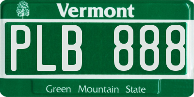 VT license plate PLB888
