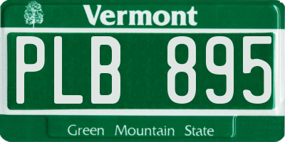 VT license plate PLB895
