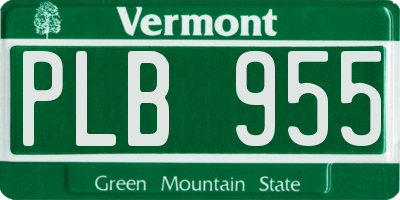 VT license plate PLB955