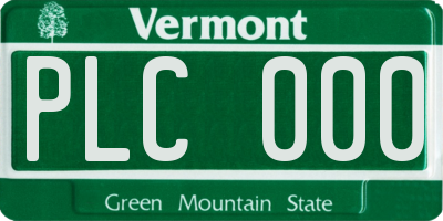 VT license plate PLC000