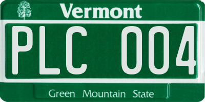 VT license plate PLC004