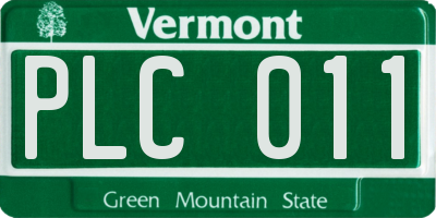 VT license plate PLC011