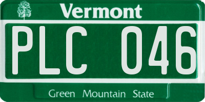 VT license plate PLC046