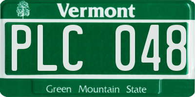 VT license plate PLC048