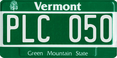 VT license plate PLC050