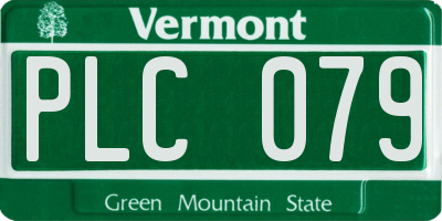 VT license plate PLC079