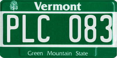 VT license plate PLC083