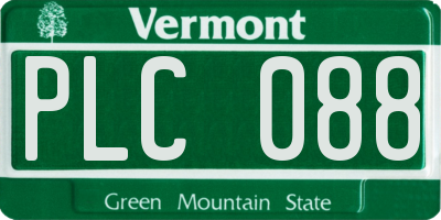 VT license plate PLC088