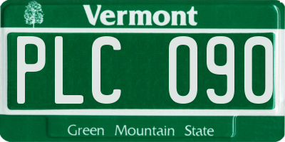 VT license plate PLC090