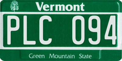 VT license plate PLC094