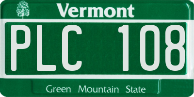 VT license plate PLC108