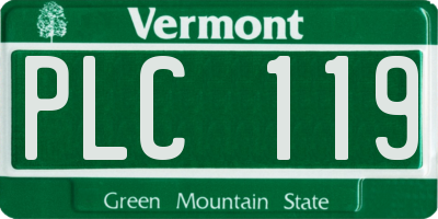 VT license plate PLC119