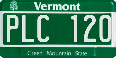 VT license plate PLC120
