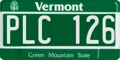 VT license plate PLC126