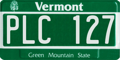 VT license plate PLC127
