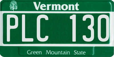 VT license plate PLC130