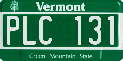 VT license plate PLC131