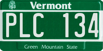 VT license plate PLC134