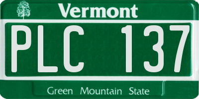 VT license plate PLC137