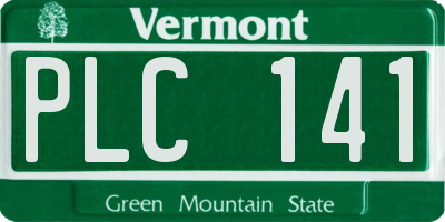 VT license plate PLC141