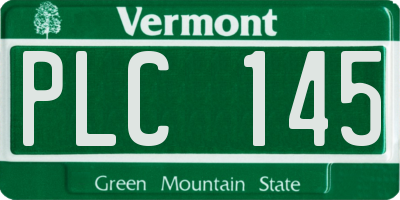 VT license plate PLC145