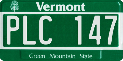 VT license plate PLC147
